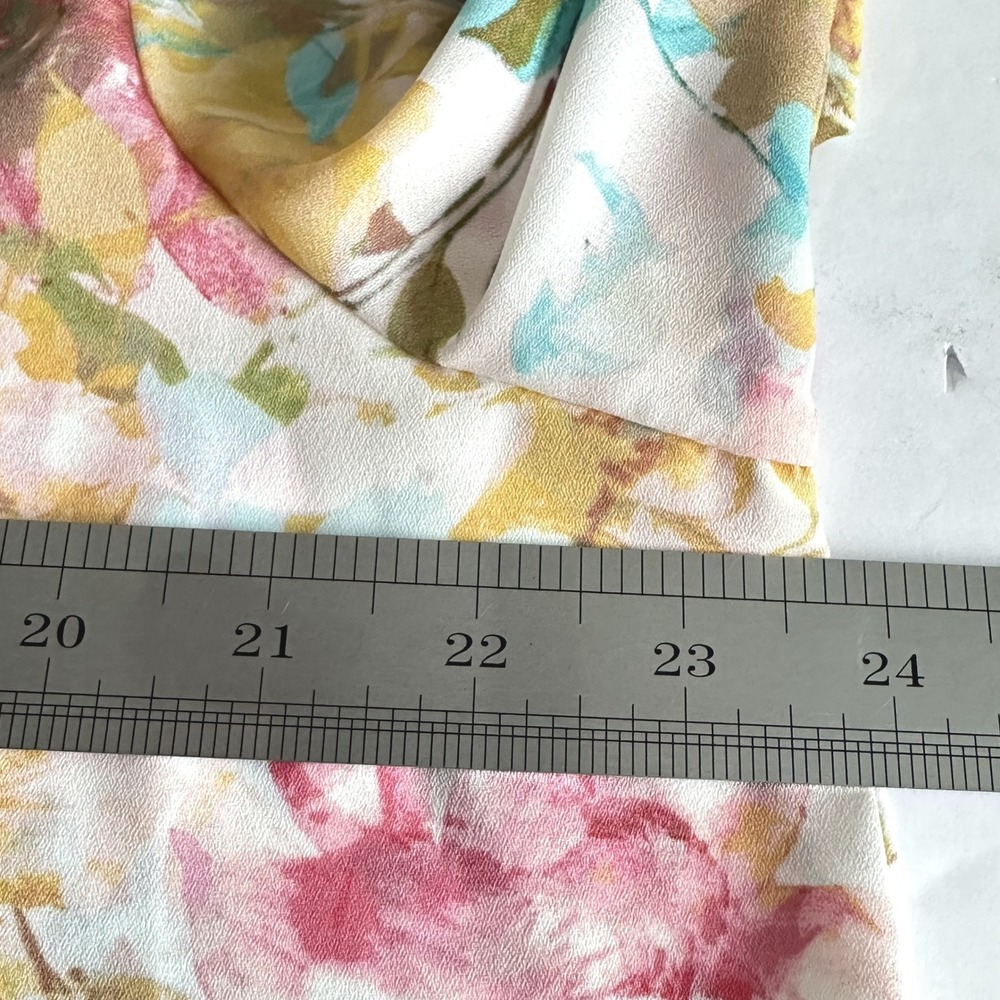 Peck &‎ Peck Floral Watercolor Button Down Roll Tab Sleeve Tunic XL Lagenlook - Picture 5 of 10